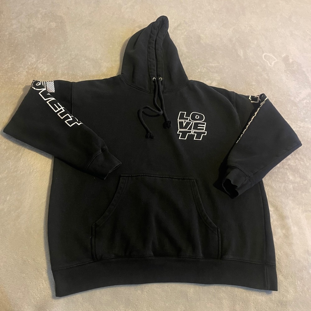 Lovett Black Hoodie XL Independent Trading Company Graphic Print Sweatshirt Gym